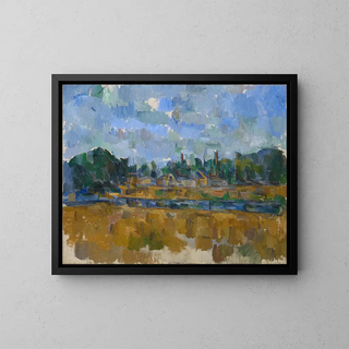 Bords d'une rivière - Paul Cézanne — inramlat konstverk på väggen