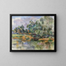 Bords de la Seine à Mantes - Paul Cézanne — inramlat konstverk på väggen