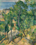 Vy över havet i L'Estaque - Paul Cézanne — vy av konstverket