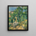 Vy över havet i L'Estaque - Paul Cézanne — inramlat konstverk på väggen