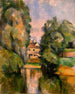 ett lantligt hus vid en flod - Paul Cézanne — vy av konstverket