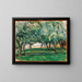 en gård i Normandie omkring 1885-1886 - Paul Cézanne — inramlat konstverk på väggen