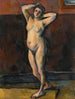 en naken kvinna stående - Paul Cézanne — vy av konstverket