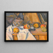 Frukt och ingefärsburk - Paul Cézanne — inramlat konstverk på väggen