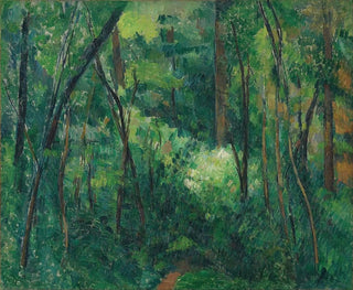 en skog inomhus - Paul Cézanne — vy av konstverket