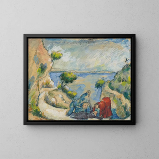 Le Meurtre dans la ravine - Paul Cézanne — inramlat konstverk på väggen