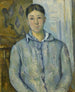 Madame Cézanne i blått - Paul Cézanne — vy av konstverket