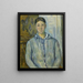 Madame Cézanne i blått - Paul Cézanne — inramlat konstverk på väggen