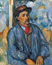 man i blå skjorta - Paul Cézanne — vy av konstverket