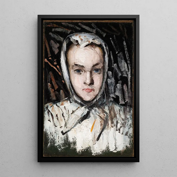 Marie Cézanne, konstnärens syster - Paul Cézanne — inramlat konstverk på väggen