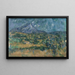 Mont Sainte-Victoire - Paul Cézanne — inramlat konstverk på väggen