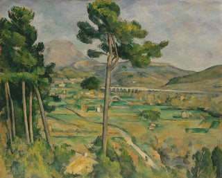 Mont Sainte-Victoire och viadukten i floddalen Arc - Paul Cézanne — vy av konstverket