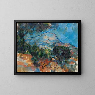 Mont Sainte-Victoire - Paul Cézanne — inramlat konstverk på väggen