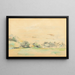 Landskapsbild vid vattnet - Paul Cézanne — inramlat konstverk på väggen