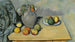 Pichet och frukter på ett bord - Paul Cézanne — vy av konstverket