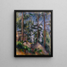 Pins och klippor - Paul Cézanne — inramlat konstverk på väggen