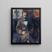 Portrait av Ambroise Vollard - Paul Cézanne — inramlat konstverk på väggen