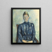 Portrait de Madame Cézanne - Paul Cézanne — inramlat konstverk på väggen