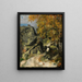 Rochers dans la forêt Fontainebleau - Paul Cézanne — inramlat konstverk på väggen