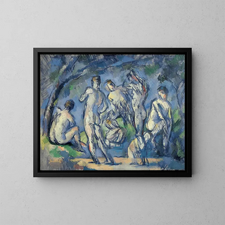 Sept badare - Paul Cézanne — inramlat konstverk på väggen