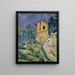 La maison aux murs fissurés - Paul Cézanne — inramlat konstverk på väggen