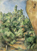 Le rocher rouge - Paul Cézanne — vy av konstverket