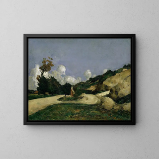 La Route - Paul Cézanne — inramlat konstverk på väggen