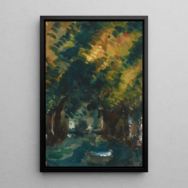 En allé - Paul Cézanne — inramlat konstverk på väggen