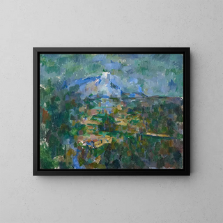 Vue du mont Sainte-Victoire depuis Les Lauves - Paul Cézanne — inramlat konstverk på väggen