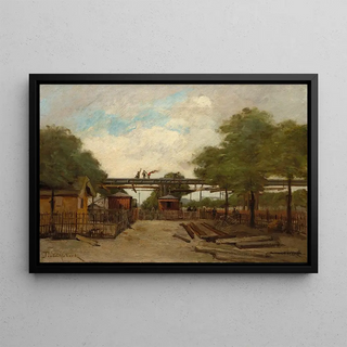 Paul Dsir Trouillebert - Construction of an Elevated Railway Bridge over the Cours de Vincennes.webp