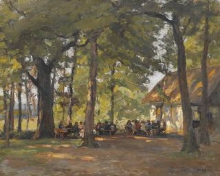 En taverna i skogen - Paul Eduard Crodel — vy av konstverket