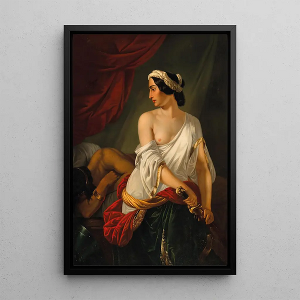 Judith och Holofernes - Paul Emil Jacobs — inramlat konstverk på väggen