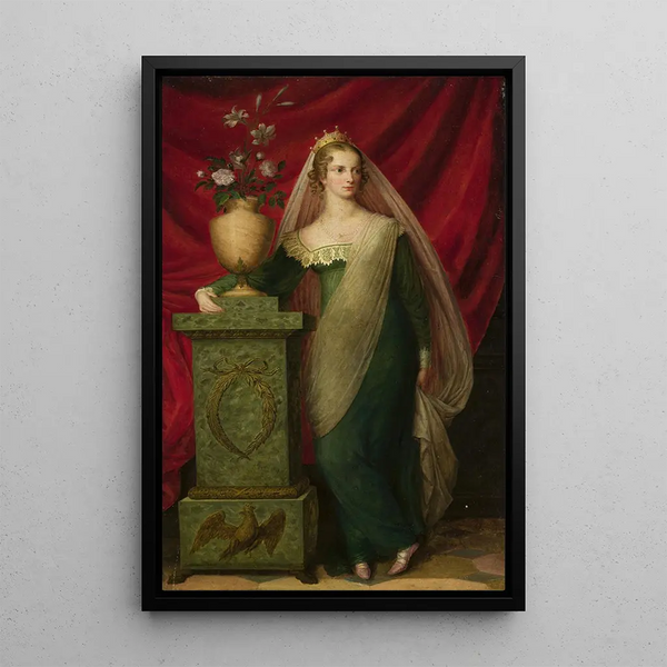 Portrait d'une princesse - Paul Ernst Gebauer — inramlat konstverk på väggen
