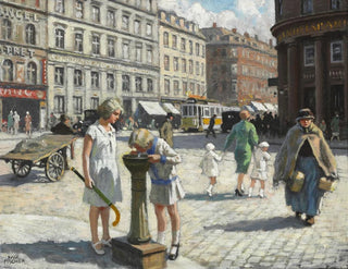 Paul Fischer - Ved Trianglen i Kbenhavn en varm sommerdag.webp