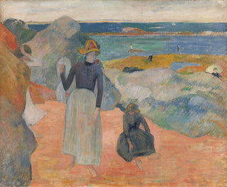 Strandscen - Paul Gauguin — vy av konstverket