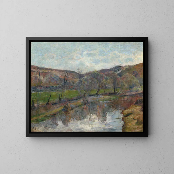 Landskap av Bretagne - Paul Gauguin — inramlat konstverk på väggen
