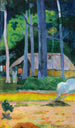 Cabane sous les arbres - Paul Gauguin — vy av konstverket