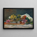 Blommor och böcker - Paul Gauguin — inramlat konstverk på väggen