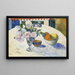 blommor och fruktskål på ett bord - Paul Gauguin — inramlat konstverk på väggen