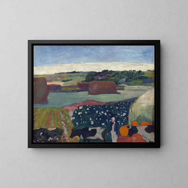 höskullar i Bretagne - Paul Gauguin — inramlat konstverk på väggen