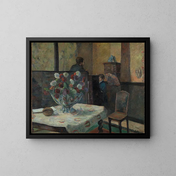 Inomhus - Paul Gauguin — inramlat konstverk på väggen
