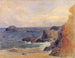 La Côte rocheuse eller Rochers vid havet - Paul Gauguin — vy av konstverket