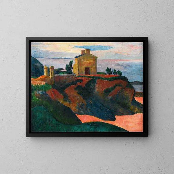 La Maison du Pandu - Paul Gauguin — inramlat konstverk på väggen