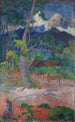 Landskapsbild med en häst - Paul Gauguin — vy av konstverket