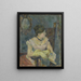 Madame Mette Gauguin i aftonklänning - Paul Gauguin — inramlat konstverk på väggen