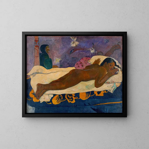 L'âme des ancêtres - Paul Gauguin — inramlat konstverk på väggen
