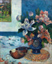 naturtavla med pioner från Kina och mandolin - Paul Gauguin — vy av konstverket