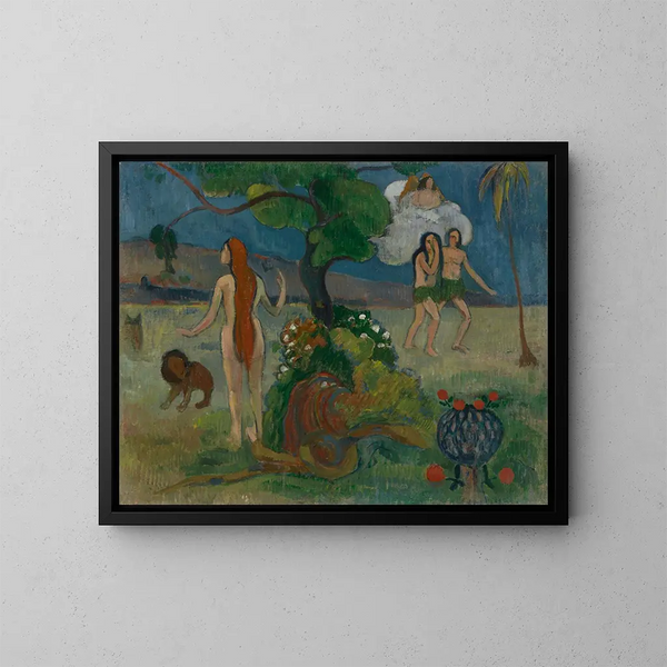 Le Paradis perdu - Paul Gauguin — inramlat konstverk på väggen