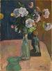 Rosor och staty - Paul Gauguin — vy av konstverket