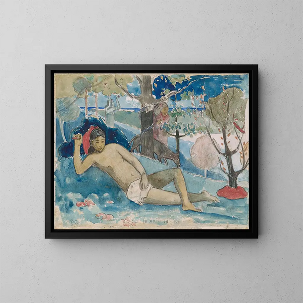 Den vilda kvinnan - Paul Gauguin — inramlat konstverk på väggen